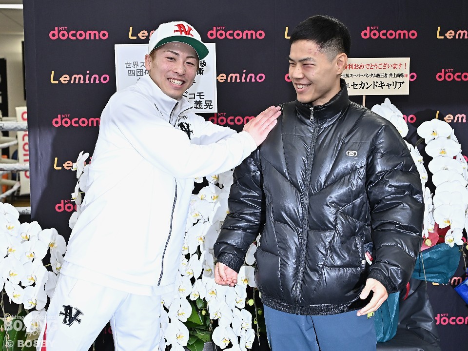 挑発厳禁! キム・イェジュンが井上尚弥と一夜明けて笑顔で再会。